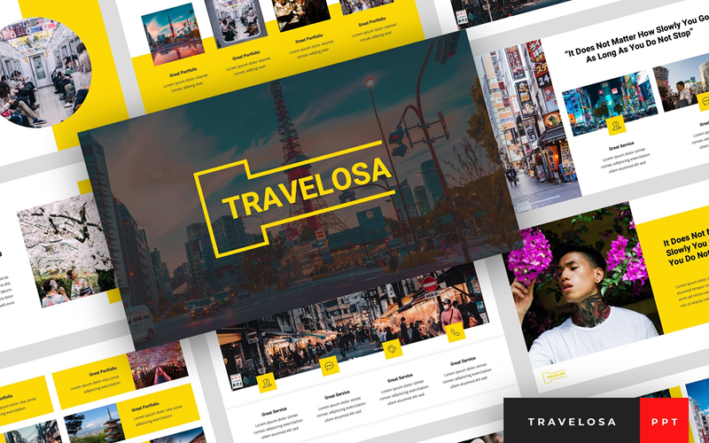 travelosa japanese presentation powerpoint template original