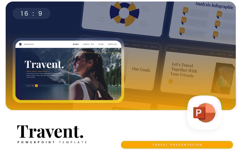 travent travel powerpoint template original