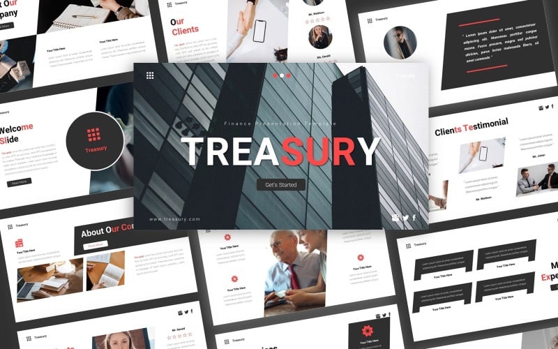 treasury finance presentation powerpoint template original