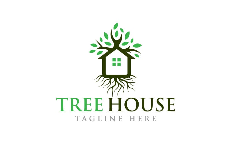 tree house eco home real estate logo original