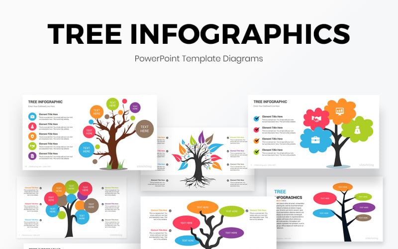 tree infographic powerpoint template original