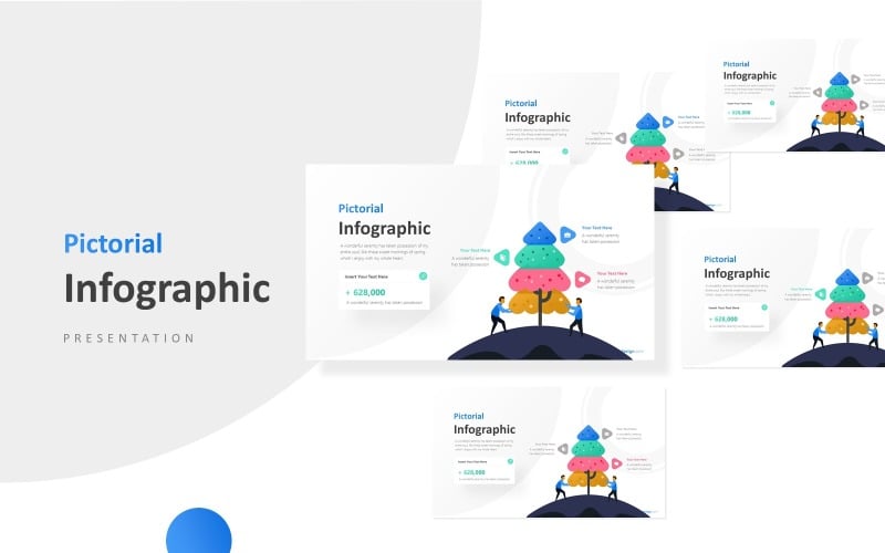 tree infographic with businessman infographic presentation powerpoint template original