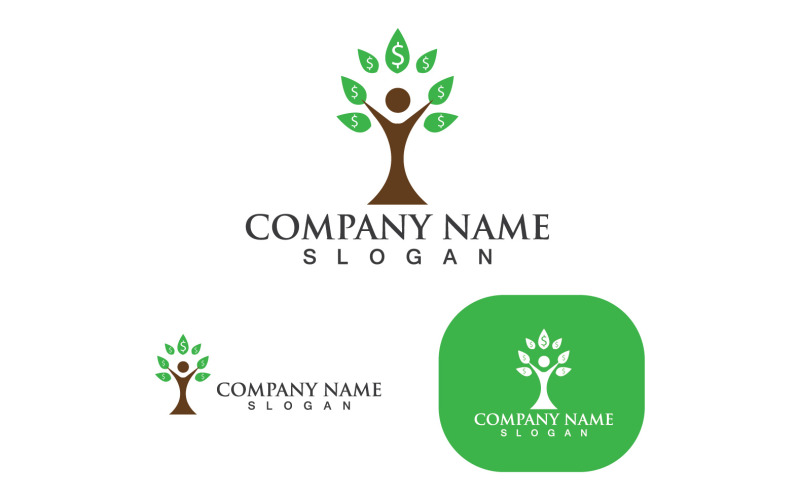 tree leaf green eco logo vector v original
