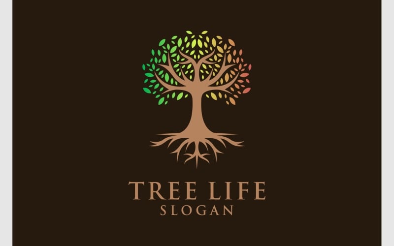 tree life root natural logo original