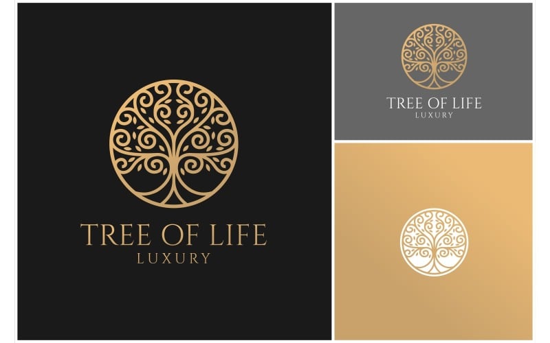 tree luxury line art logo original