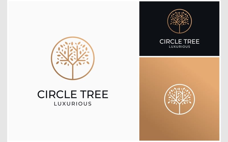 tree nature circle luxury logo original