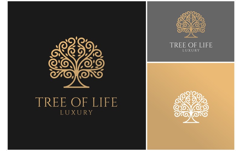 tree wavy branch line luxury logo original