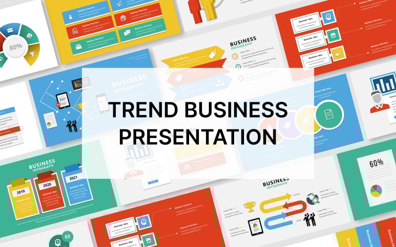 trend business infographic powerpoint template original