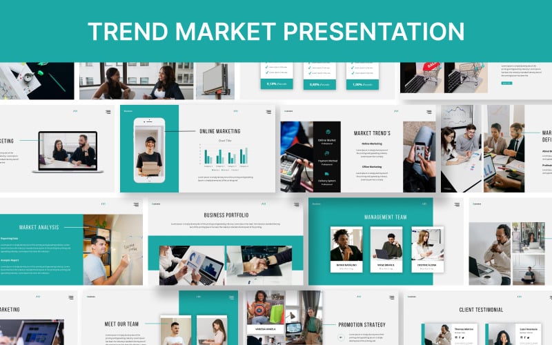 trend market powerpoint presentation template original