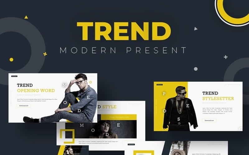 trend modern powerpoint template original
