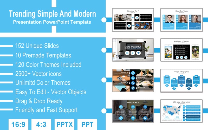 trending simple and modern powerpoint template original