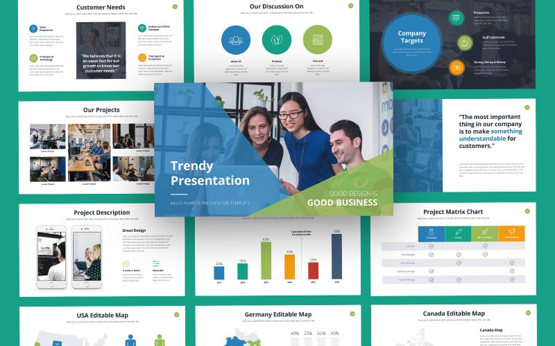 trendy business powerpoint template original