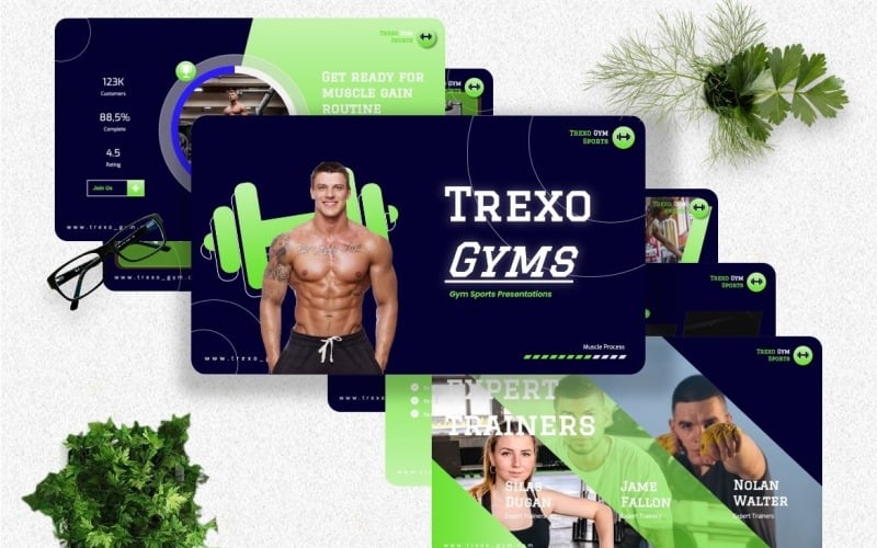 trexo gym sport powerpoint templates original