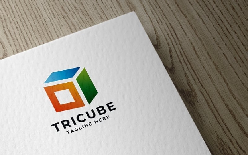tria cube pro logo template original