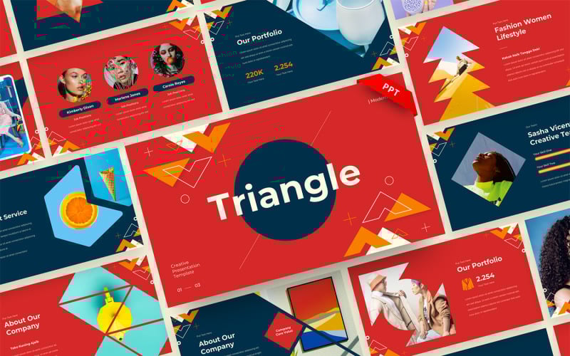 triangle creative powerpoint template original