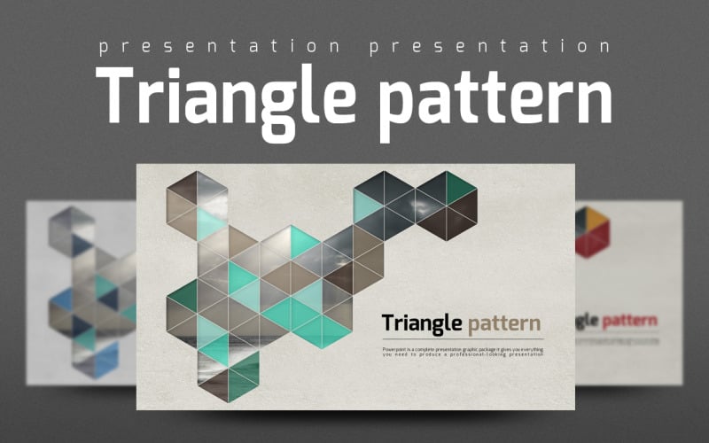 triangle pattern powerpoint template original