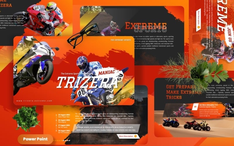 trizera extreme sport powerpoint templates original