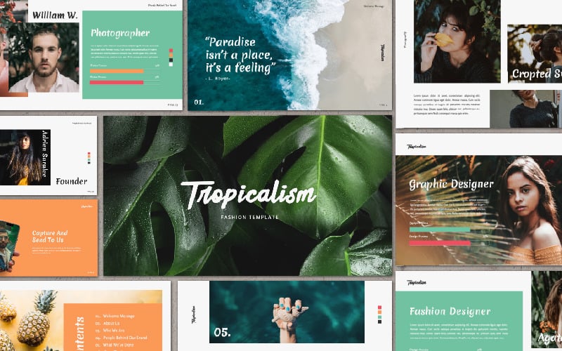 tropicalism presentation powerpoint template original