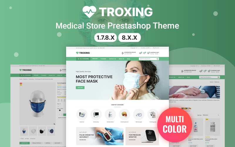 troxing medicine drug and pharmacy prestashop theme original