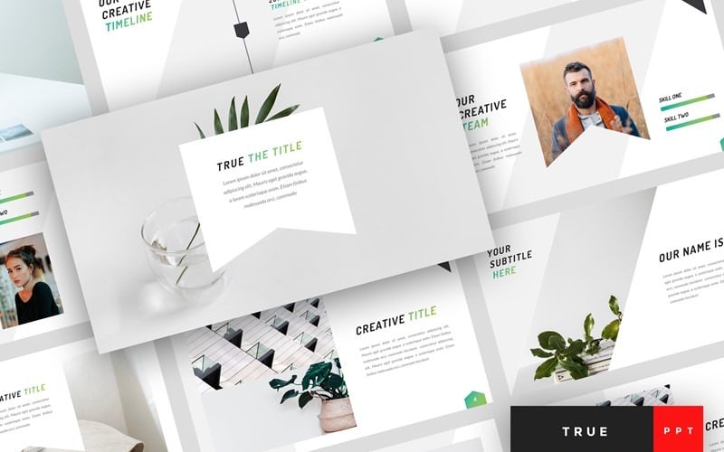 true minimal powerpoint template original