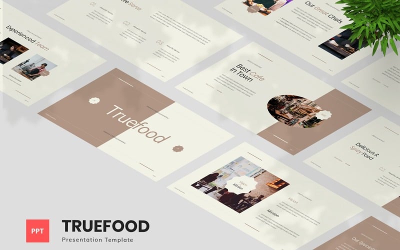 truefood cafe amp restaurant powerpoint template original
