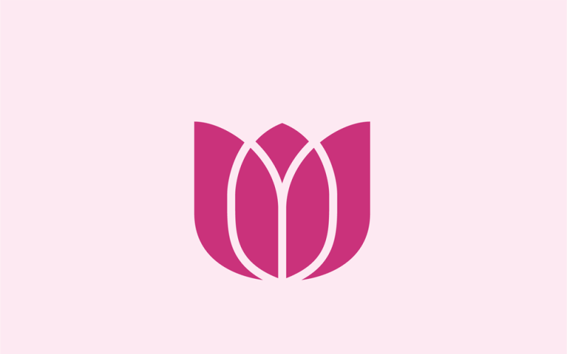 tulip flower vector logo design template original