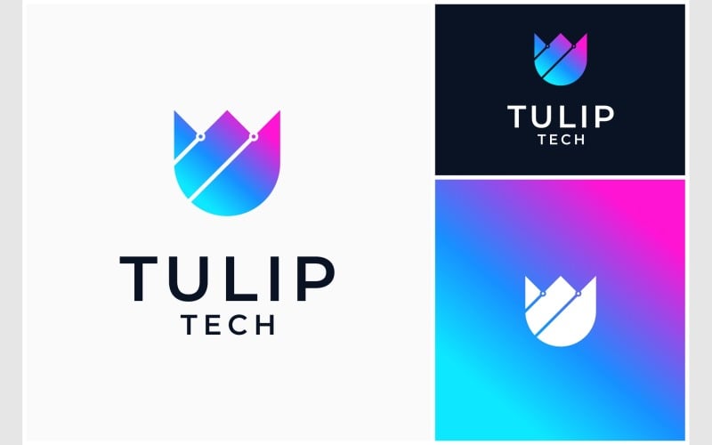 tulip technology modern logo original
