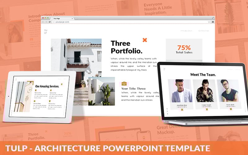 tulp architecture powerpoint template original