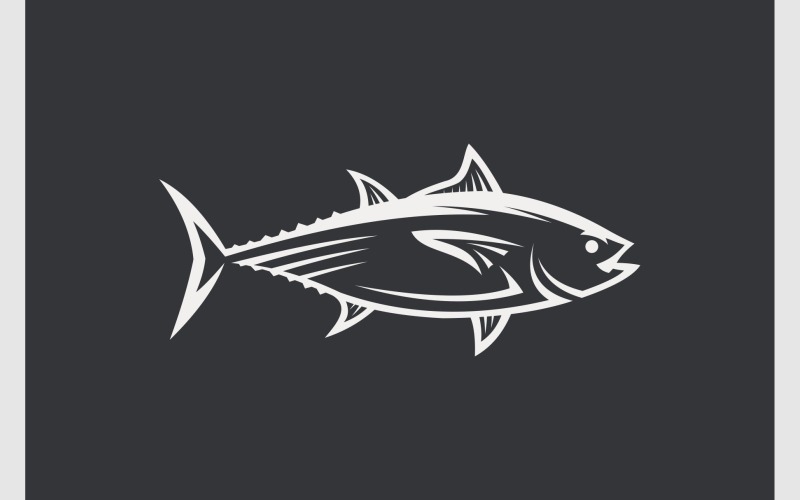 tuna fish flat silhouette logo original