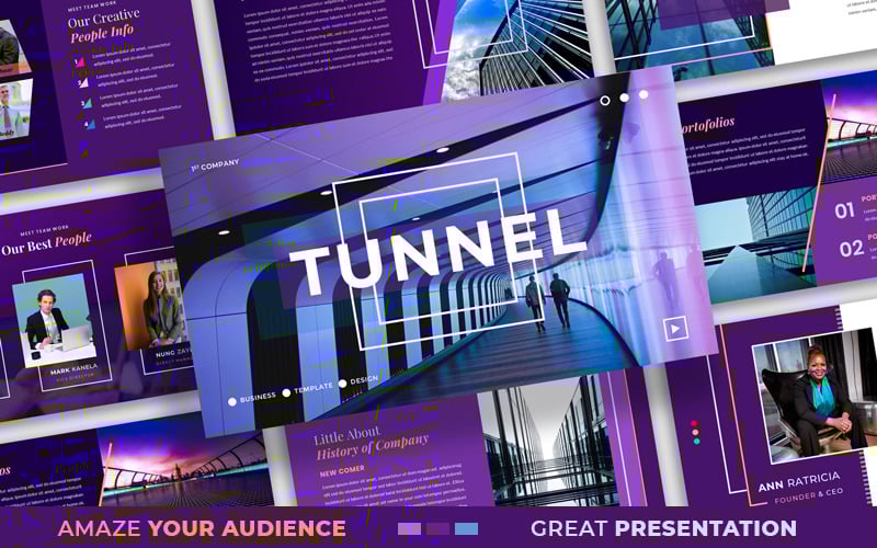tunnel powerpoint template original