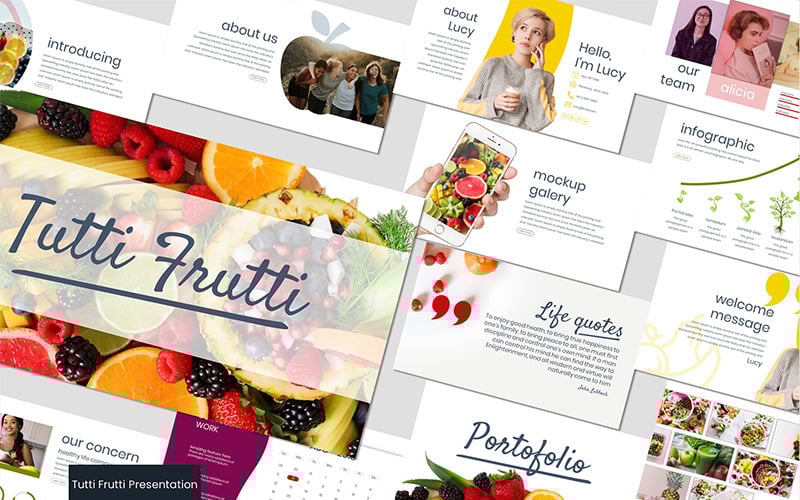 tutti frutti powerpoint template original