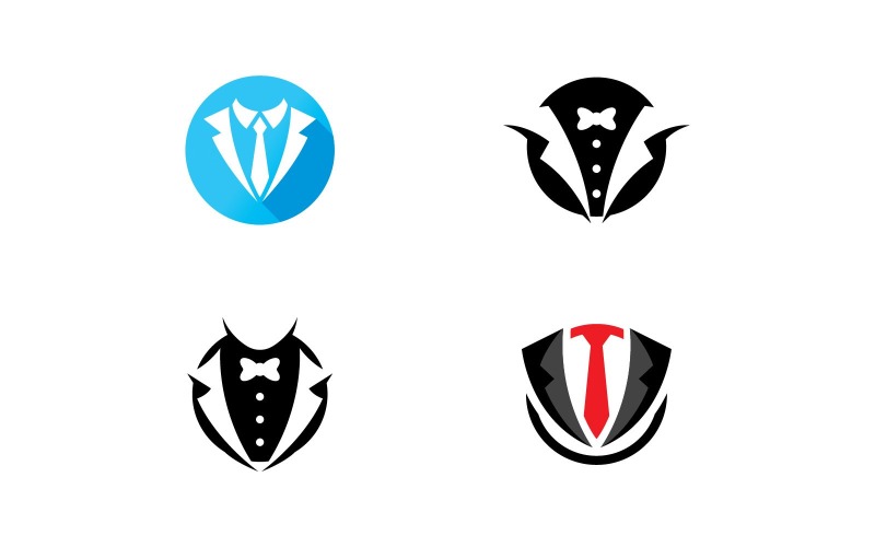 tuxedo dress logo vector symbol v original