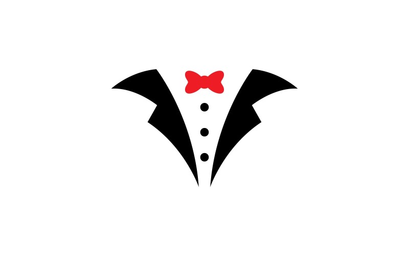 tuxedo dress logo vector symbol v original
