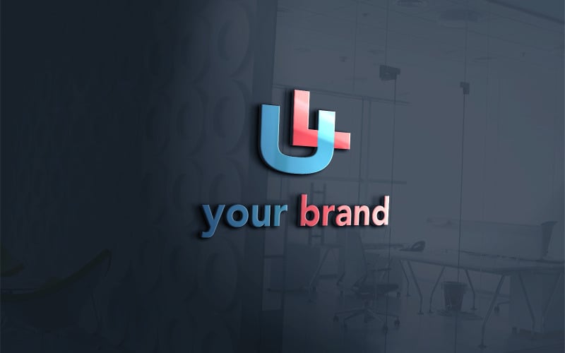 u f logo design template original