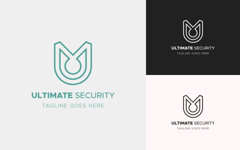 u letter logo ultimate security original