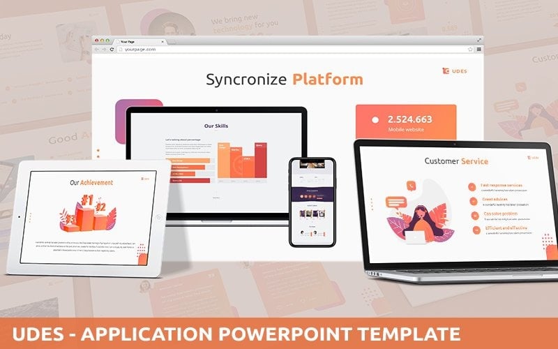 udes application powerpoint template original