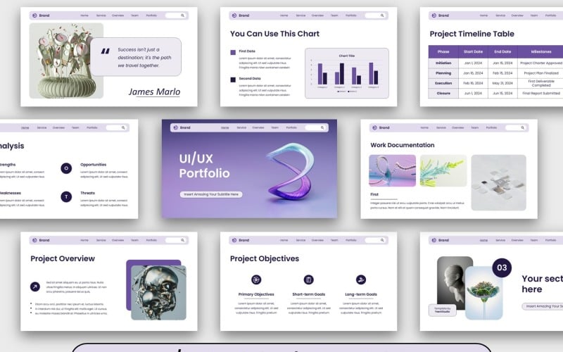 ui ux portfolio powerpoint original