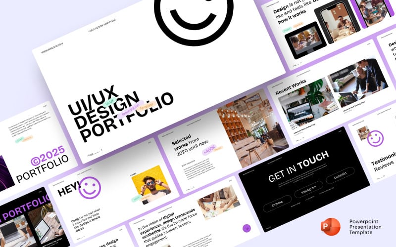 uiux design portfolio powerpoint presentation template original