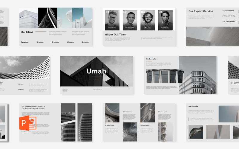 umah architecture corporate powerpoint template original