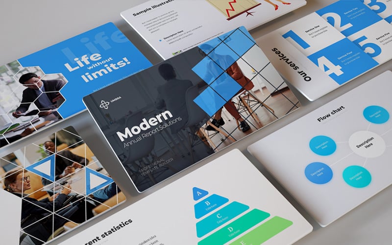 umbra business report powerpoint template original