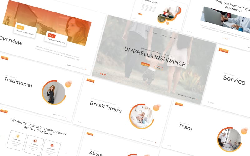 umbrella insurance powerpoint template original
