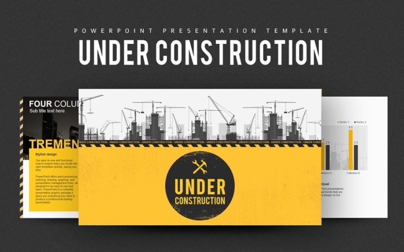 under construction powerpoint template original