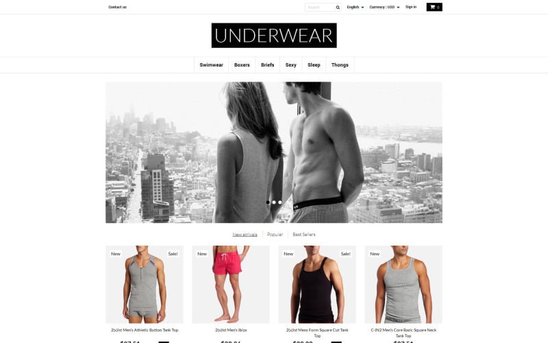 underwear for men prestashop theme original