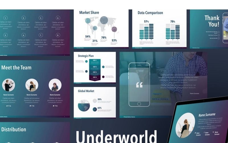 underworld powerpoint template original