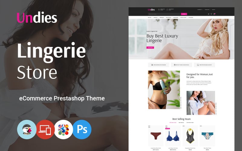 undies lingerie adult and fashion store prestashop theme original