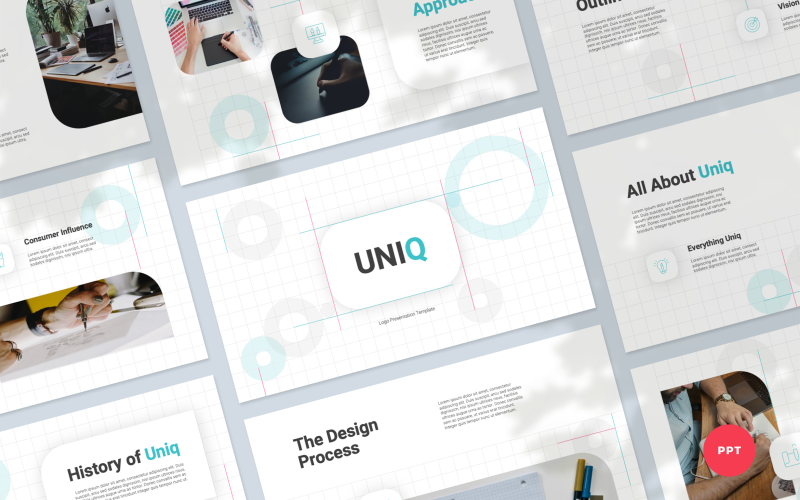 uniq logo presentation powerpoint template original