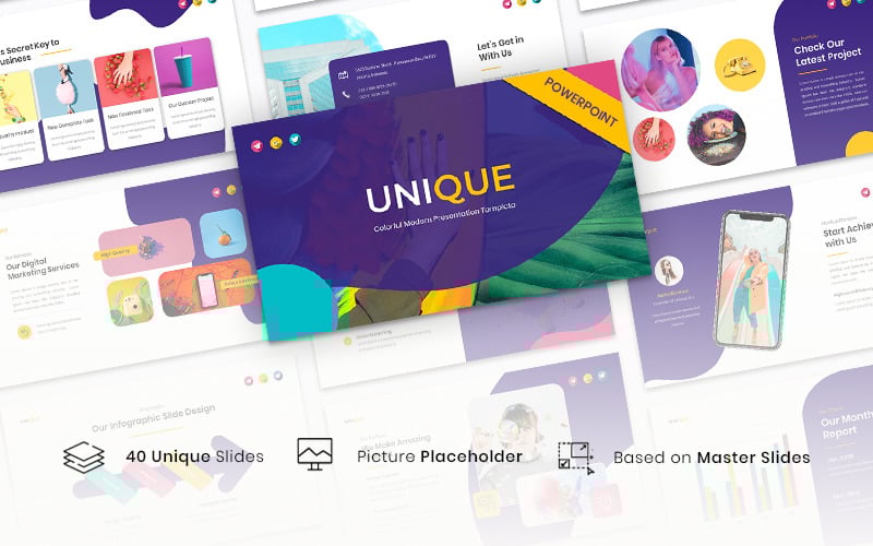 unique colorful modern powerpoint template original