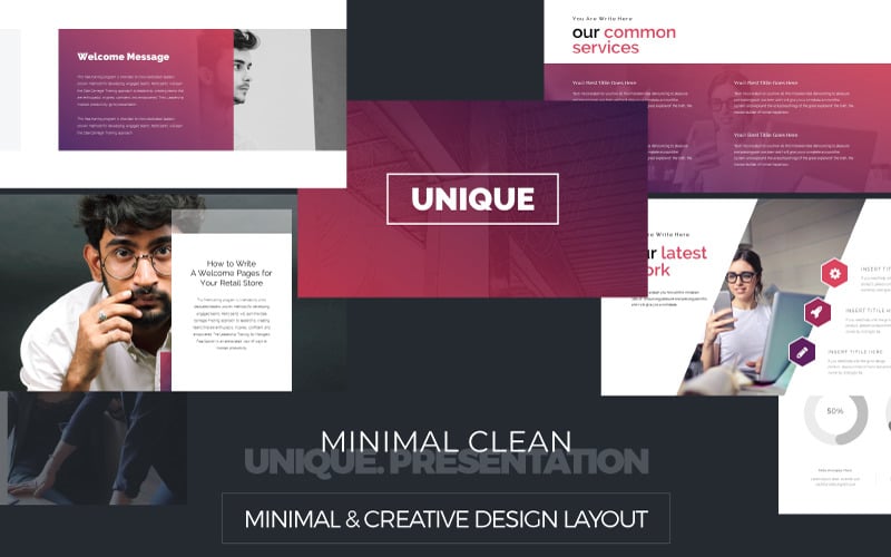 unique minimal presentation powerpoint template original