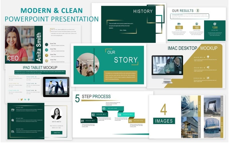unique modern multipurpose business powerpoint presentation template original