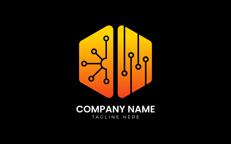 unique technical vector logo design template original